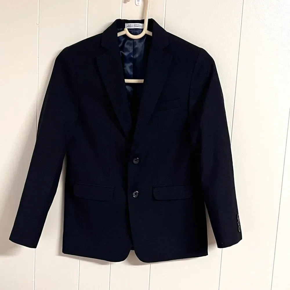 IZOD Boys Black Blazer Jacket Taylor Suit  Size 12